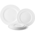 Tableware Solutions ABZ03007 Winged Plate, 6-1/2 in  dia., round, wide rim, rolled edge, porcelain, microwave