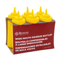 Browne 57801717 Squeeze Bottle, 16 oz., wide mouth, no drip tip, polyethylene, yellow (set of 6)