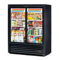 True GDM-41SL-60-HC-LD Convenience Store Cooler, two-section, (6) wire shelves, (2) Low-E thermal glass