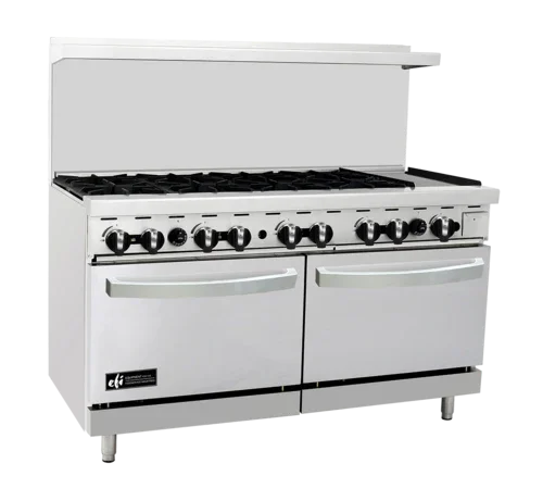 EFI RCTRS-8B-12G-N | Versa Heat | Restaurant Range 60 in Natural Gas Ovens