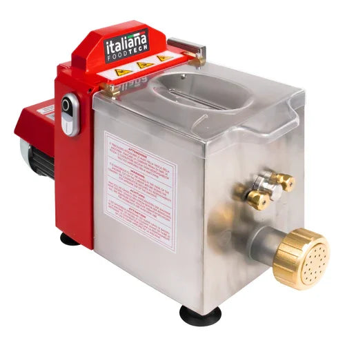 ITALIANA IPE10 Pasta Extruder for Countertop, 3.5 Lb. Stainless Steel Hopper