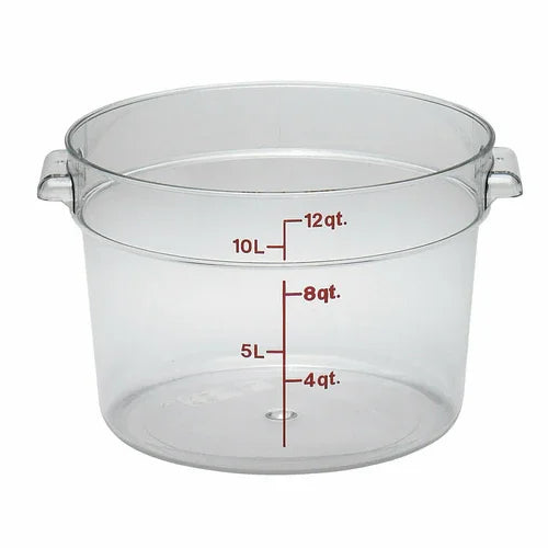Cambro RFSCW12135 | Camwear Storage Container | Round 12 qt Clear Polycarbonate