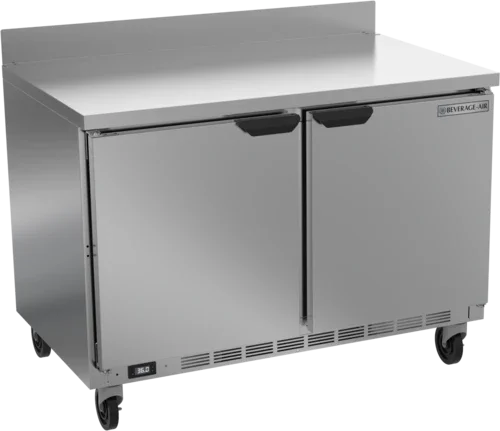 Beverage Air WTR48AHC Worktop Refrigerator with Two Sections and Solid Doors