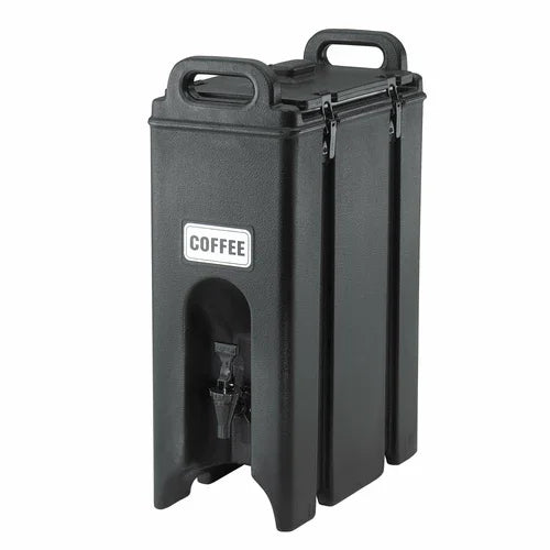 Cambro 500LCD110 | Camtainerr Beverage Carrier | 4-3/4 Gallon Insulated Plastic Black
