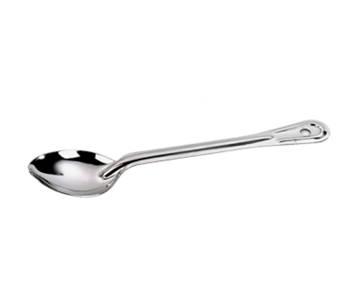 Browne 2760 Conventional Serving Spoon, 13 in L, solid, grooved handle, full-length reinforc