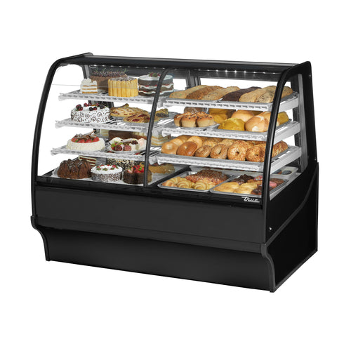 True TDM-DZ-59-GE/GE-B-W Display Merchandiser, dual zone (dry/refrigerated), 59-1/4 in W, self-contained