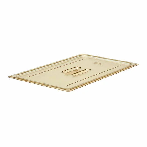 Cambro 10HPCH150 | H-Pan Food Cover | Full Size Flat with Handle Amber
