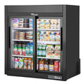 True GDM-09-SQ-HC-LD Refrigerated Merchandiser, countertop, (3) shelves, (2) Low-E thermal glass slid