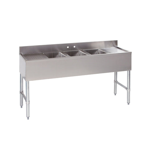 Tarrison TA-BS32460LR Underbar Sink Unit, 3-compartment, 60 in  W x 24 in D x 37 in H overall size, (3