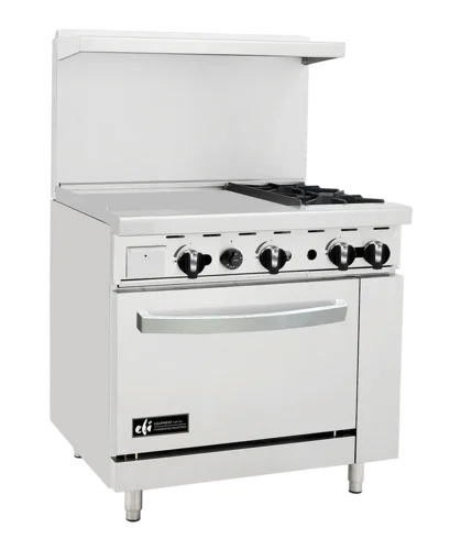 EFI RCTRS-24G-2B-N | Versa Heat | Restaurant Range 36 in Natural Gas