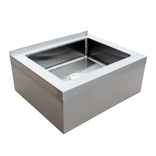 Omcan 44605 (44605) Mop Sink, floor mount, 28 in  x 20 in  x 6 in  deep bowl, drain basket,