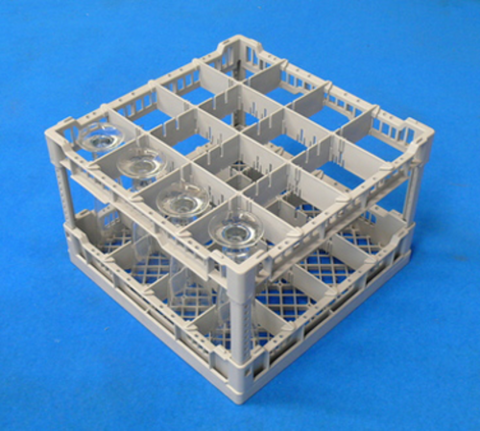 Eurodib CC00125 Lamber Dishwasher Glass Rack, 15-1/2 in  x 15-1/2 in  x 10-1/2 in H, holds up to