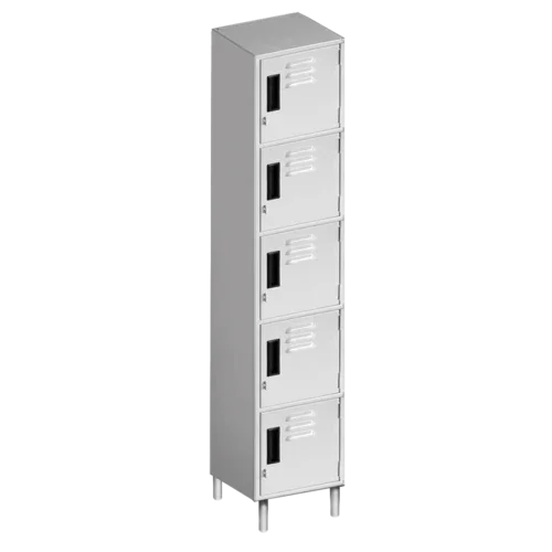 Tarrison TS-L12605P | Locker | Single column free standing 5 compartments 12 in W x 15 in D x 67 in H
