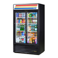 True GDM-37-HC-LD Refrigerated Merchandiser, two-section, (8) shelves, (2) Low-E thermal glass sli