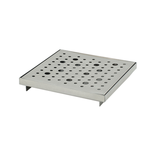 Front Of The House BPT036BSS22 Dots Drip Tray, 6 in  x 6 in  x 1 in , footed, streamlined, stainless steel