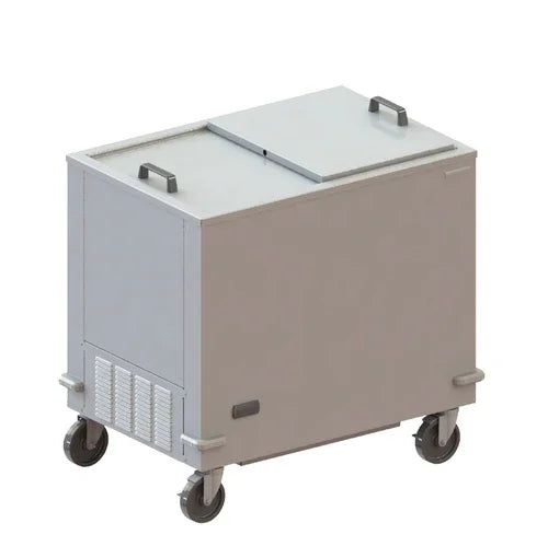 SILVER KING SKFMW34-ELUS1 Mobile Freezer with Insulated Sliding Lids and Adjustable Temperature