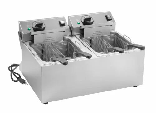 Vollrath CF2-1800DUAL-C | Electric Countertop Fryer | Double Fry Pot