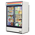 True GDM-47RL-HC-LD Refrigerated Merchandiser, pass thru, two-section, (8) shelves, (2) front Low-E