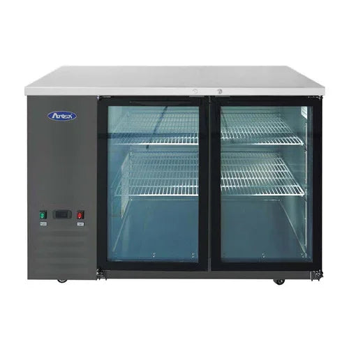 Atosa SBB48GGRAUS2 | Back Bar Cooler  shallow depth  two-section  48 in W x 24-1/2 in D x 40-1/8 in H