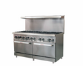 Ikon IR-10-60 IKON Cooking Range, gas, 59.9 in  W x 31.4 in  D, (10) 30,000 BTU burners, (2) s