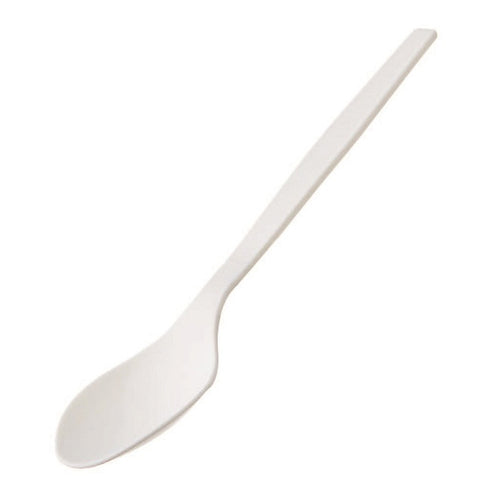 Leone Q2042.S Disposable Dinner Spoon, 6-2/7 in L (16 cm), biodegradable/compostable, CLPLA, w