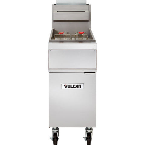 Vulcan 1GR85M Fryer, gas, 21 in  W, free-standing, 85-90 lb. capacity, millivolt thermostat co
