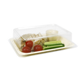 Front Of The House DCV062CLT28 Servewise Disposable Plate Cover, 6-1/4 in  x 8-1/4 in  x 1-3/4 in H, for rectan