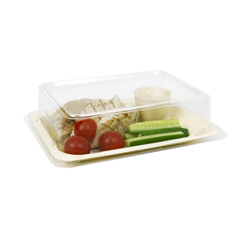 Front Of The House DCV062CLT28 Servewise Disposable Plate Cover, 6-1/4 in  x 8-1/4 in  x 1-3/4 in H, for rectan