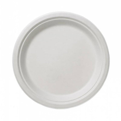Leone Q2013 Disposable Plate, 10-1/4 in  dia. (26 cm), round, biodegradable/compostable, cel