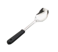 Browne 5761 Serving Spoon, 13 in , solid, 3-sided, black rounded polypropylene handle, hangi