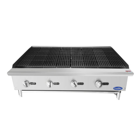 Atosa ATRC-48 Heavy Duty Radiant Charbroiler, Natural gas, countertop, 48 in , (4) stainless s