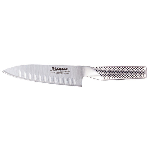 Global Knife 71G79 Global Cooks Knife, fluted, 6-1/4 in  blade, 11-1/8 in  O.A.L., (G63), stainless