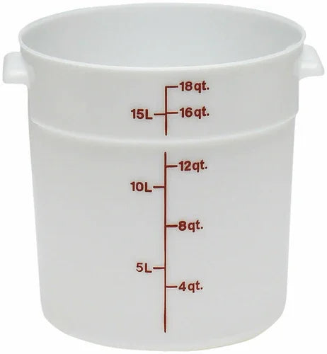 Cambro RFS18148 | Round Storage Container 18 qt. | Natural White Polyethylene