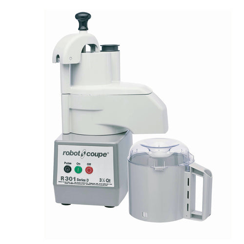Robot Coupe R301 D Series Combination Food Processor, 3.7 liter gray polycarbonate bowl with hand