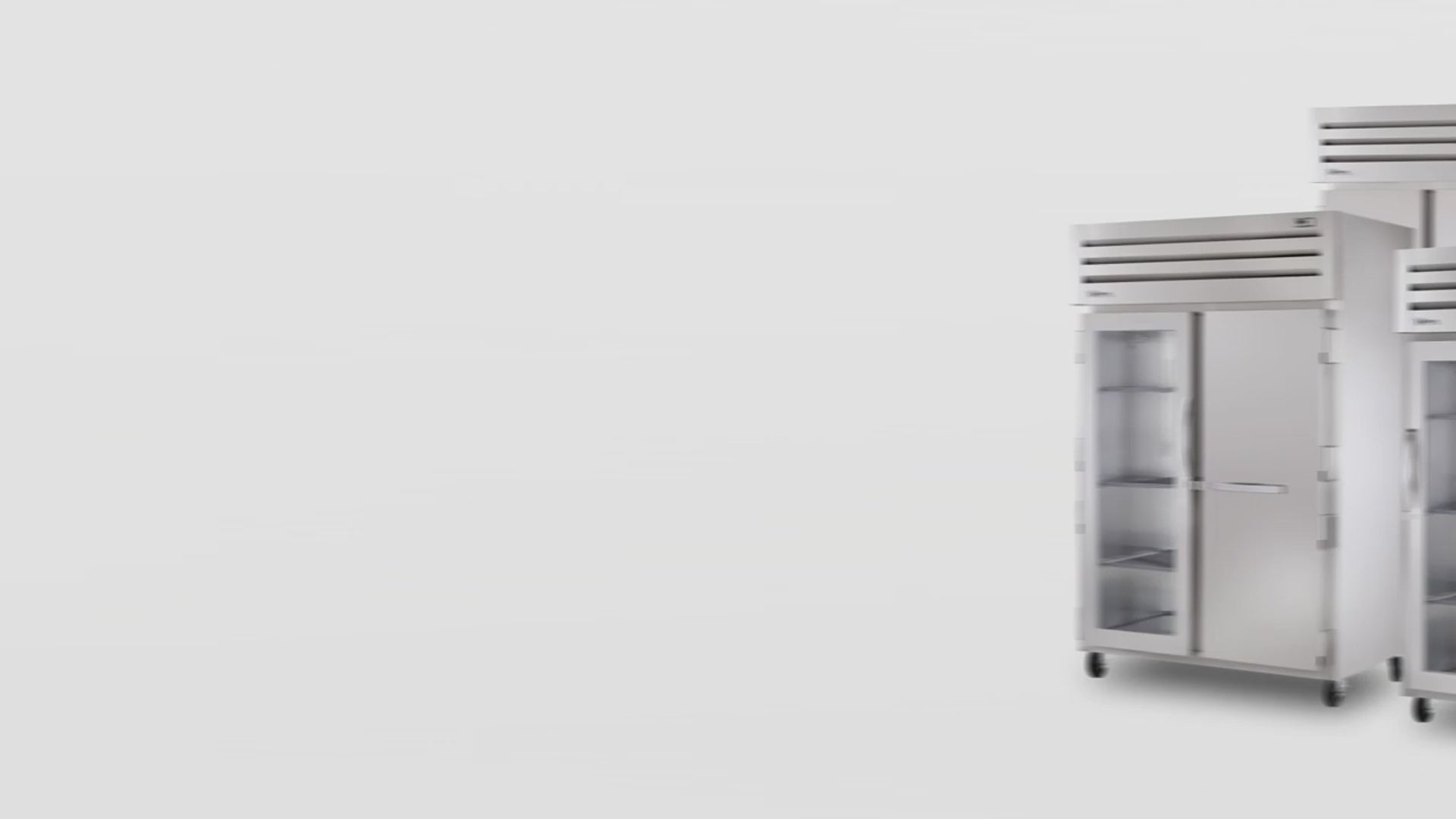 True STA1RRI-1G | SPEC SERIES® | 35" 1-Glass Door Roll-In Refrigerator  Stainless Steel Exterior  Stainless Steel and Aluminum Interior  Top Mounted