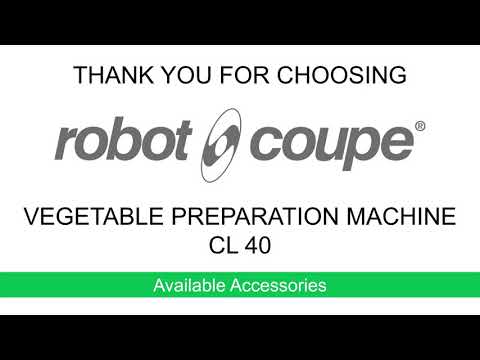 Robot Coupe CL40 | Food Processor | Stainless Steel Vegetable Prep Attachment | 2mm Grating Disc | 4mm Slicing Disc