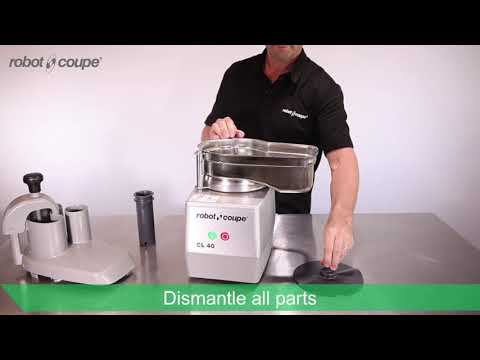 Robot Coupe CL40 | Food Processor | Stainless Steel Vegetable Prep Attachment | 2mm Grating Disc | 4mm Slicing Disc