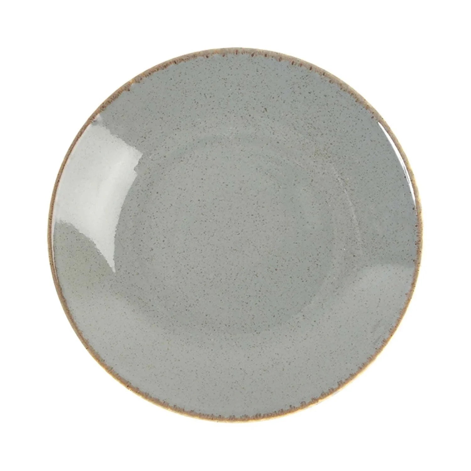 Porland Seasons 10" Dark Grey Round Deep Plate (6/Case) | 04ALM002452
