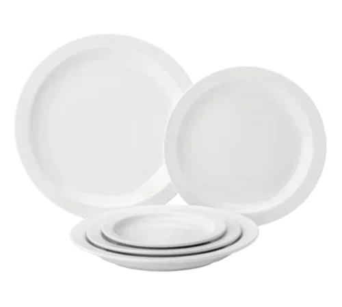 Pure White PWE13023 Round Plate 9 Inch Microwave and Dishwasher Safe