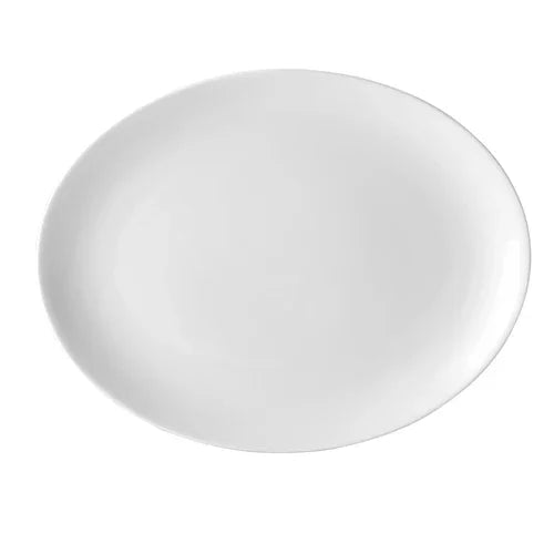 Pure White PWE20030 Oval Coupe Plate for Microwave and Dishwasher Use
