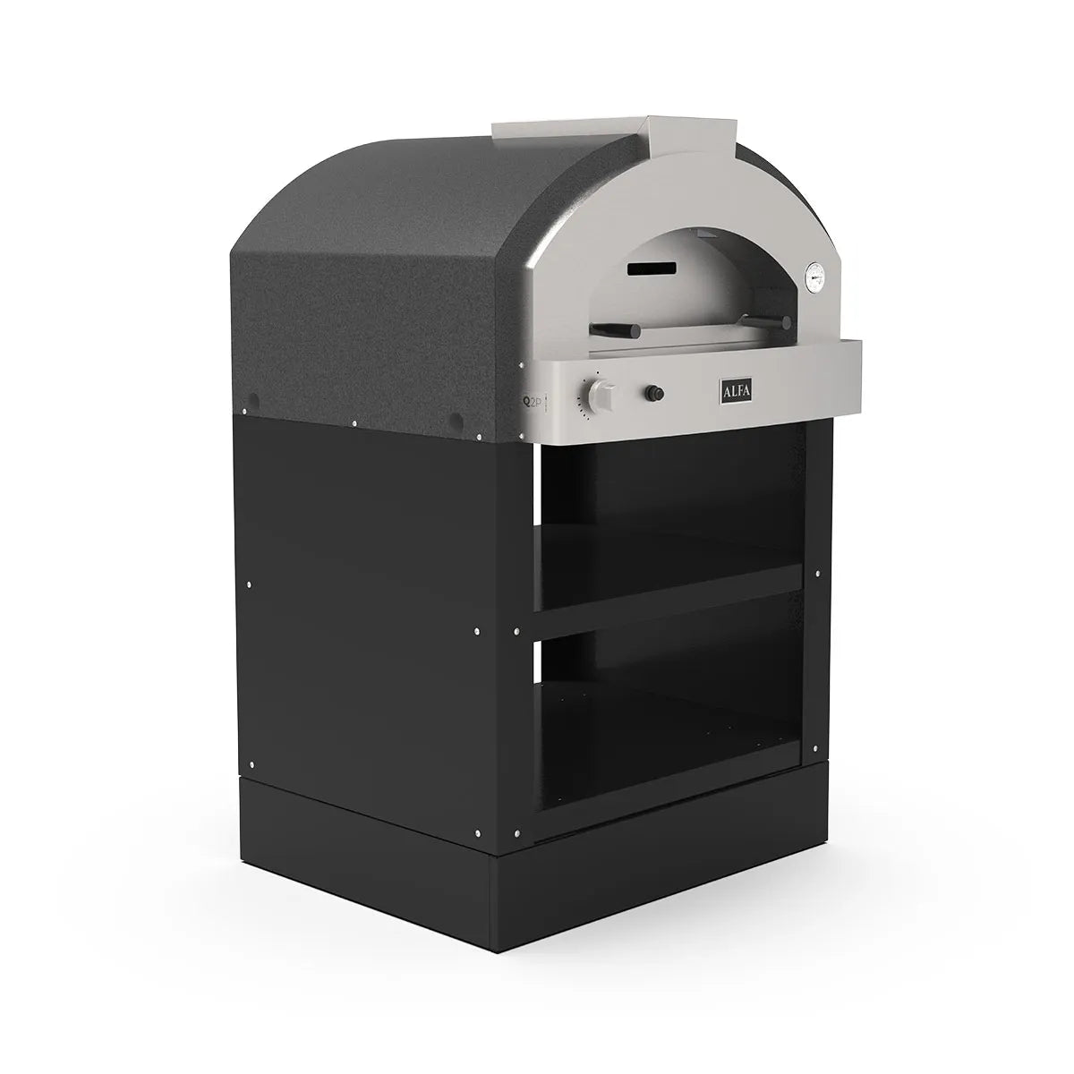 ALFA PROFESSIONAL Quick 2 Pizze Pizza Oven (Silver Grey)