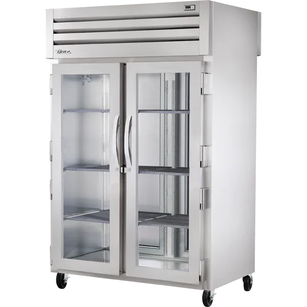 TRUE SPEC SERIES® 53" 2-Glass Door Pass-Thru Heated Cabinet w/ Solid Rear Doors, Stainless Steel and Aluminum Exterior & Interior | STG2HPT-2G-2S