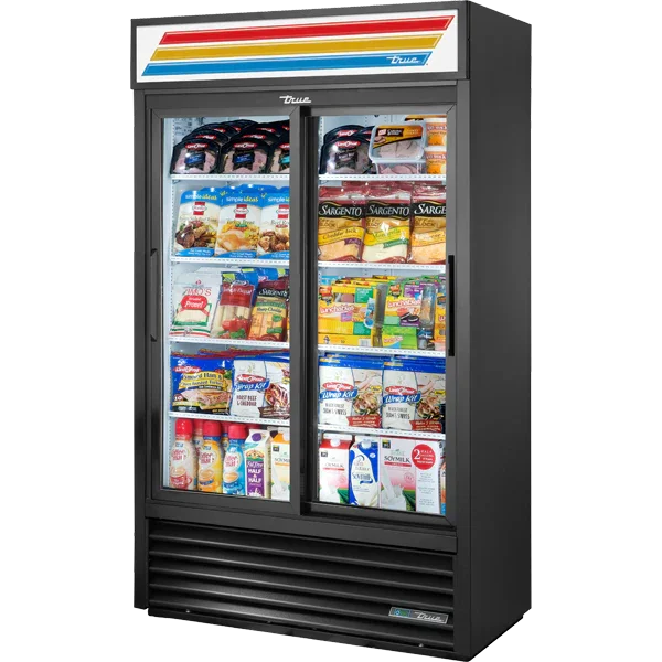 True GDM-41SL-HC-LD | 47" 2-Door Sliding Glass Merchandiser | Bottom Mounted | 29.2 cu. ft.