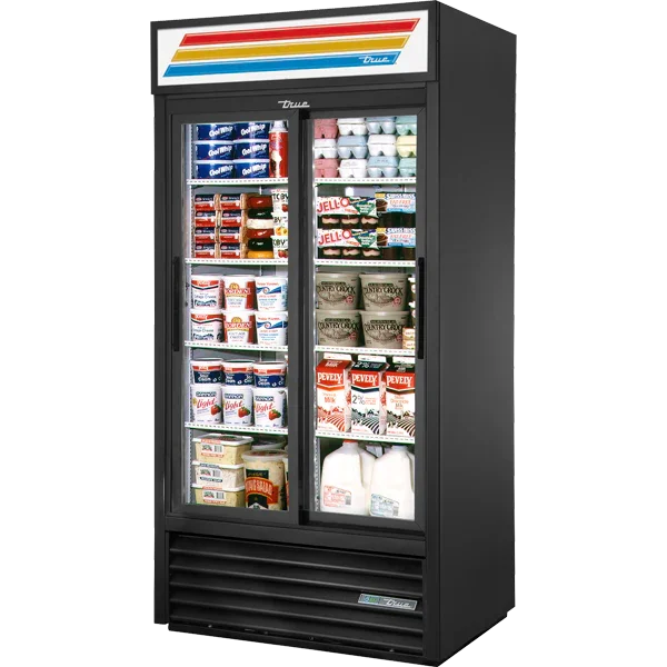 True GDM-33-HC-LD | 40" 2-Door Sliding Glass Merchandiser  Bottom Mounted  31.4 cu. ft.