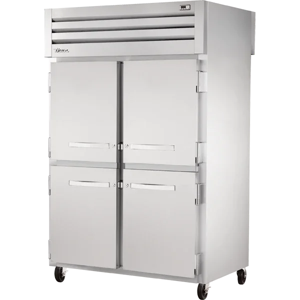 True STA2RPT-4HS-2G-HC | SPEC SERIES® | 53" 4-Solid Half Door Pass-Thru Refrigerator