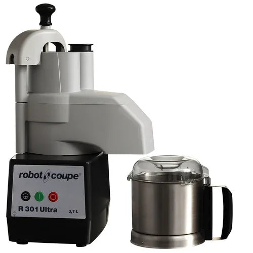 Robot Coupe R301U food processor with 3.7 liter stainless steel bowl and handle