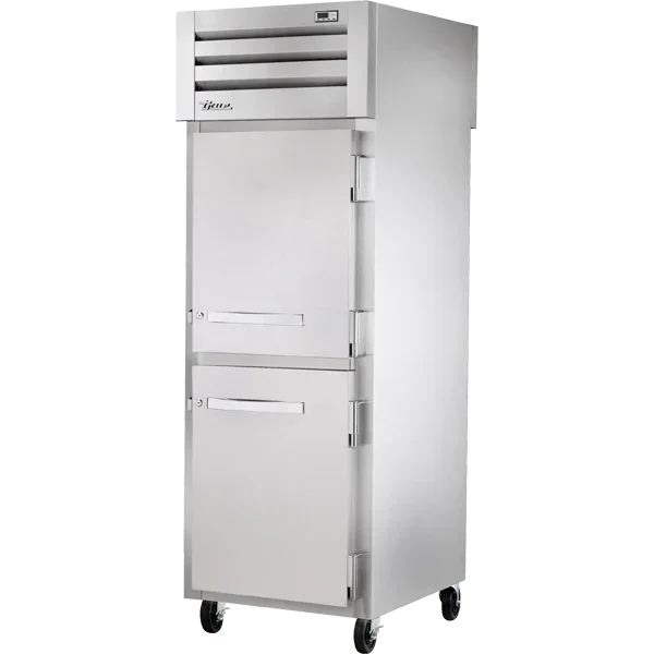 True STG1RPT-2HS-1G-HC | SPEC SERIES® | 28" 2-Solid Half Door Pass-Thru Refrigerator