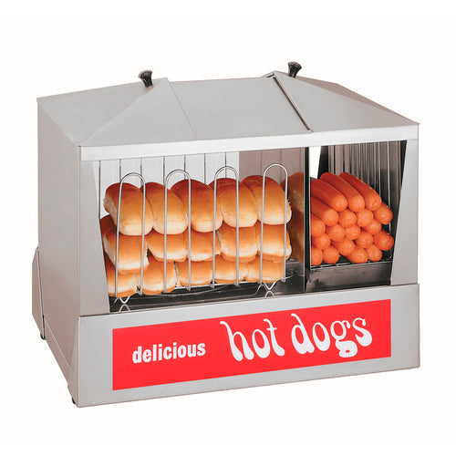 Star Mfg 35SSC (QUICK-SHIP) Hot Dog Steamer, side-by-side hot dog steamer/bun warmer, capacity