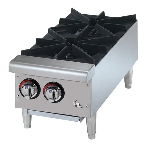 Star Mfg 602HF Star-Maxr Hotplate, countertop, gas, 12 in  wide, (2) cast iron burners, manual