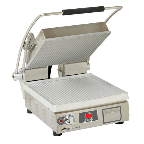 Star Mfg PGT14T Pro-Max 2.0r Sandwich Grill, 14.5 in  W x 14.2 in D grooved aluminum cooking sur